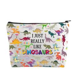 FUSTMW Dinosaurier-Make-up-Tasche, Dino-Geschenke, "I Just Really Like Dinosaurier-Geschenk für Dinosaurier-Liebhaber, niedliche Dino-Kosmetiktasche, Reisetasche, Dinosaurier-Tasche von FUSTMW