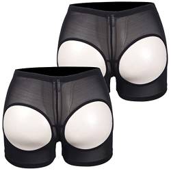 FUT Damen Body Shaper Butt Lifter Bauchkontrolle Nahtlose Panty, #4 Schwarz (2 Stück), Small von FUT