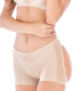 FUT Damen Butt Lifter Body Shaper Bauchkontrolle Höschen Hüftverstärker Unterwäsche Shapewear Jungen Shorts, Beige, XL von FUT