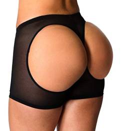 FUT Damen sexy kolben-Aufzug Panty Bauch-Steuer Trimmer Shapewear Body Shaper Schwarz X-Large (Waist 28"-30") von FUT