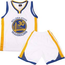 Basketball Trikot Kinder 2-Piece Basketball Kinder Trikot,Trikot Basketball Kinder Shirt and Shorts,Sleeveless Basketball Trikot Set für 4-14 Kinder(weiß) von FUTERLY