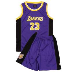 Basketball Trikot Kinder 2 Stücke,Basketball Kinder Trikot,Basketball Kinder Trikot and Shorts,Sleeveless Basketball Trikot,Mode Trikot Basketball Kinder,Basketball Trikot Set für 10-12 Kinder,Lila von FUTERLY