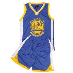 FUTERLY Basketball Trikot Kinder, Basketball Kinder Trikot Training, Kinder Basketball Set, Sleeveless Trikot Basketball Kinder und Shorts,6-8 Kinder,Blau,M/140 von FUTERLY