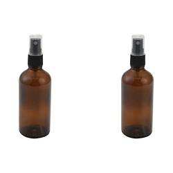 FUWIND 2X 100ML Braune Glas Spray Flasche mit Schwarzem ZerstäUber, NachfüLlbarer Behälter für ÄTherische Öle/Aromatherapie von FUWIND