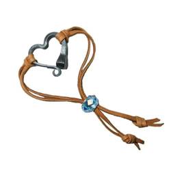 FUWIND Handgefertigtes Love-Valentinstag-Hufeisennagel-Armband, Handgefertigtes Verstellbares Armband A von FUWIND