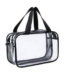 FUWIND Kosmetiktasche Hand-Kulturbeutel mit Trocken- und Nass-Trennkapazität, tragbare Reisetasche, transparent, durchsichtig von FUWIND
