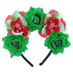 FUZYXIH Gothic Schädel Stirnband Goth Blume Kronen Für Frauen Gothic Blume Stirnband Halloween Stirnband Tag der Toten Stirnband Gothic Schädel Stirnband von FUZYXIH