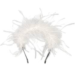 Stirnbänder, niedliche Feder-Party-Haarreifen, schöne Feder-Fascinator für kreative Stirnbänder, Foto-Requisiten für Party, Nachtclub, pelzige Stirnbänder für Mädchen von FUZYXIH