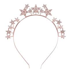 Zartes Barock-Vintage-Haarband, glitzerndes Haarband, Junggesellinnenabschied, Brautschmuck, Kopfschmuck, Kristall-Stirnbänder für Damen von FUZYXIH