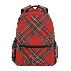 FVFV Tartan Plaid Muster Textur Rucksack Schulter Bookbag Kinderrucksack Teen Jungen Mädchen Büchertasche Laptop Rucksäcke von FVFV