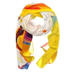 FVQL Leichter Schal Schal, Großer Seidenschal für Frauen, abstrakte Kunst malen von FVQL