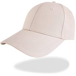 FVXYnnv Baseball Cap für Herren Damen Baumwolle Baseballkappe Basecap Sonnenschutz Sport Kappe für Golf Reisen Outdoor Laufen (Khaki) von FVXYnnv