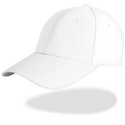 FVXYnnv Baseball Cap für Herren Damen Baumwolle Baseballkappe Basecap Sonnenschutz Sport Kappe für Golf Reisen Outdoor Laufen (Weiß) von FVXYnnv