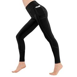 FVXYnnv Sport Leggings mit Tasche Damen, Hohe Taille Seamless Gym Leggins Yogahose Yoga Pants für Pilates Laufen Training Fitness (M) von FVXYnnv