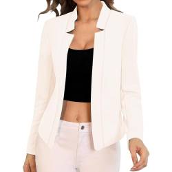 FWAY Damen Elegante Lange Ärmel Blazer Strickjacke Freizeit Business Mantel vorne offen Jacke von FWAY