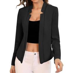 FWAY Damen Elegante Lange Ärmel Blazer Strickjacke Freizeit Business Mantel vorne offen Jacke von FWAY