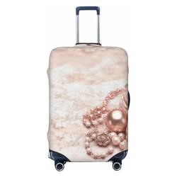 Blush Pink Rose Gold Print Gepäckabdeckung, Reisegepäckabdeckungen, elastisch, waschbar, Kofferschutz, kratzfest, Schmutz, Kofferabdeckungen, staubdichte Gepäckhüllen, passend für 18–32 Zoll Gepäck von FWJZDSP