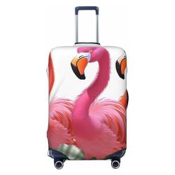 FWJZDSP Gepäckabdeckung mit Flamingo-Aufdruck, Reisegepäckabdeckungen, elastisch, waschbar, Kofferschutz, Kratzfest, Schmutz, Kofferabdeckungen, staubdicht, passend für Gepäck von 18 bis 32 Zoll von FWJZDSP