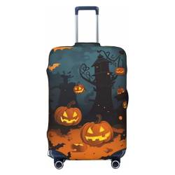 FWJZDSP Gepäckabdeckung mit Halloween-Cartoon-Aufdruck, Reisegepäckabdeckungen, elastisch, waschbar, Kofferschutz, Kratzfest, Schmutz, Kofferabdeckungen, staubdicht, für Gepäck von 18 bis 32 Zoll von FWJZDSP