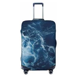 FWJZDSP Ozeanblau und Weiß, elastischer Reisegepäckbezug, Reisekoffer-Schutzhülle, waschbar, Kratzfest, Kofferbezug von FWJZDSP