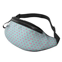 Fanny Packs Pink Flamingos Hüfttasche Hüfttasche für Laufen, Wandern und Reisen, Damen und Herren von FWJZDSP