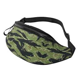 Tiger Stripe Camo Gürteltasche, verstellbare Hüfttasche für Wandern, Laufen, Radfahren, Männer und Frauen von FWJZDSP