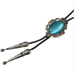 FRER Bolo Krawattewestern-Denim-Krawatte,Unisex,Einfarbig,Blau,Opal,Bolo-Krawatte,Denim-Bolo-Krawatte,Handgefertigt,Glamour,Vintage-Seilkrawatte Für Kleidung,Accessoires von FWSHANGMAO