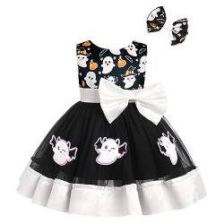 Baby M?dchen Halloween Geist Kost?m 1. Geburtstag Partykleid Pailletten T?llkleid ?rmellos Prinzessin Festliches Festkleid Abendkleider mit Schleife Stirnband Kleinkinder Ballkleid Schwarz 2-3 Jahre von FYMNSI