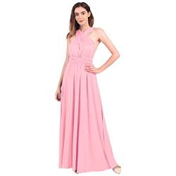 FYMNSI Damen Multiway Lange Abendkleid Hochzeit Brautjungfernkleid Bodenlang Partykleid Cocktailkleid Cabrio Wickelkleid V-Ausschnitt Festlich Kleid Rückenfrei Neckholder Maxikleid Sommer Strandkleid von FYMNSI