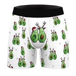 FYMNSI Herren Unterwäsche Sport Unterhosen Avocado Gedruckt Männer Boxershorts Trunks Basic Baumwolle Sportliche Retroshorts für Herren Hipster Nachtwäsche Reizwäsche Pants Schnelltrocknende XXL von FYMNSI