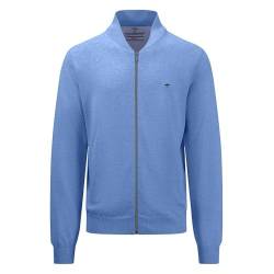 FYNCH-HATTON Herren Feinstrick-Cardigan mit College-Kragen, Crystal Blue, L von FYNCH-HATTON