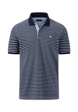 FYNCH-HATTON Herren Gestreiftes Jersey-Poloshirt, Navy, L von FYNCH-HATTON