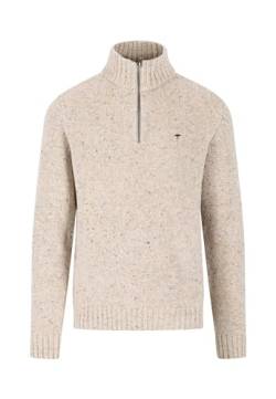 FYNCH-HATTON Troyer-Zip 1310346 - Troyer aus Donegal-Strick Offwhite L von FYNCH-HATTON