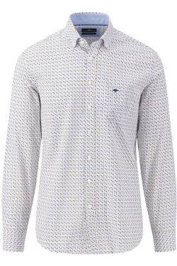 Fynch-Hatton Casual Fit Hemd blau/gelb, Gemustert von FYNCH-HATTON