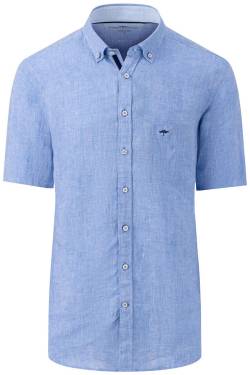 Fynch-Hatton Casual Fit Leinenhemd blau, Einfarbig von FYNCH-HATTON