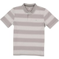 Fynch-Hatton Herren Polo-Shirt grau Baumwoll-Piqué gestreift von FYNCH-HATTON