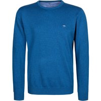 Fynch-Hatton Herren Pullover blau Baumwolle unifarben von FYNCH-HATTON