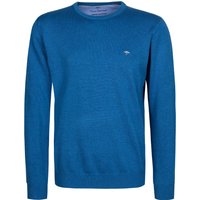 Fynch-Hatton Herren Pullover blau Baumwolle unifarben von FYNCH-HATTON
