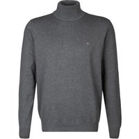 Fynch-Hatton Herren Rollkragenpullover grau Baumwolle unifarben von FYNCH-HATTON