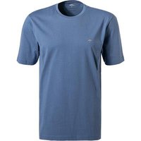 Fynch-Hatton Herren T-Shirt blau Baumwolle von FYNCH-HATTON