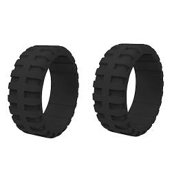 FYOBOT 2 Stück, Beliebt für Frauen, Silikon-Cool-Ringe, Rechteckiger Silikon-Ehering, Umweltfreundlicher Reifen-Sportring, 9,0 Mm, 11 von FYOBOT