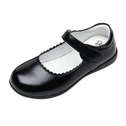 FaLkin Kinderschuhe Elegant rutschfeste Weicher Boden Kleid Schuhe Kinderschuhe Schulschuhe Kinder Schuhe Loafers Glitzer Kristall Ballerinas Kleidschuhe (Black, 36) von FaLkin