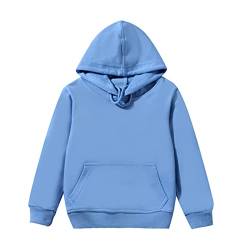 Kinder Sweatshirt Solide Hoodies für Jungen und Mädchen Herbst Winter Kapuzenpullover Kapuze Sport Outerwear Langarm Casual Oberbekleidung Übergangsjacke Herbst Leichter Hoodies von FaLkin