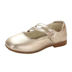 Mädchen Prinzessin Schuhe Mädchen Mary Jane Schuhe Tanzschuhe Hochzeitsschuhe Kinderschuhe Mädchen Hochzeitsschuhe Schuhe MäDchen Party Ballerinas Kleidschuhe (Gold, 29.5 Little Child) von FaLkin