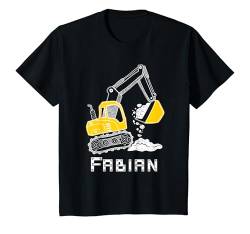 Kinder Bagger Vorname Fabian Junge Personalisiert Geschenk T-Shirt von Fabian Bagger Name Geschenk