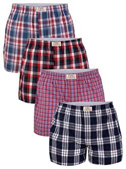 Fabio Farini 4 er Boxershorts Webboxer Herren Boxer Shorts Unterhose Unterwäsche Baumwolle - Set 25 M von Fabio Farini