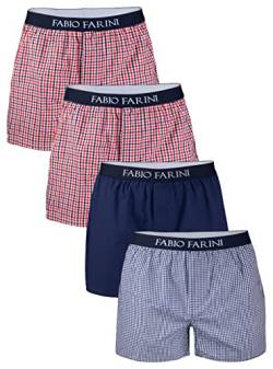 Fabio Farini 4 er Boxershorts Webboxer Herren Boxer Shorts Unterhose Unterwäsche Baumwolle - Set 9a M von Fabio Farini