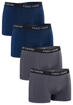 Fabio Farini 4er-Pack Seamless Boxershorts Unterhosen Männer aus Microfaser, Nahtlose Retroshorts für Herren im Multi-Set - Set 14 M von Fabio Farini