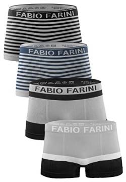 Fabio Farini 4er-Pack Seamless Boxershorts Unterhosen Männer aus Microfaser, Nahtlose Retroshorts für Herren im Multi-Set - Set 2 M von Fabio Farini