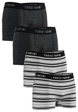 Fabio Farini 4er-Pack Seamless Boxershorts Unterhosen Männer aus Microfaser, Nahtlose Retroshorts für Herren im Multi-Set - Set 28 S von Fabio Farini